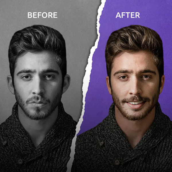Before and after results using ear correction products for men