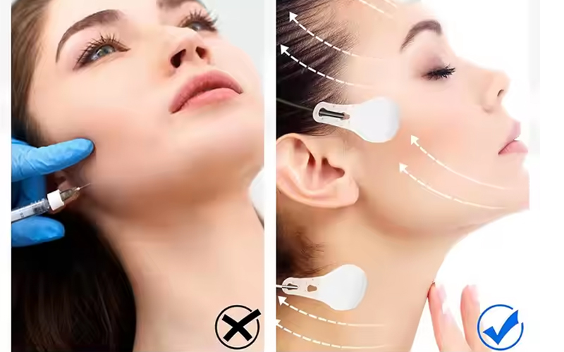 transparent face lifting tape - no surgery required